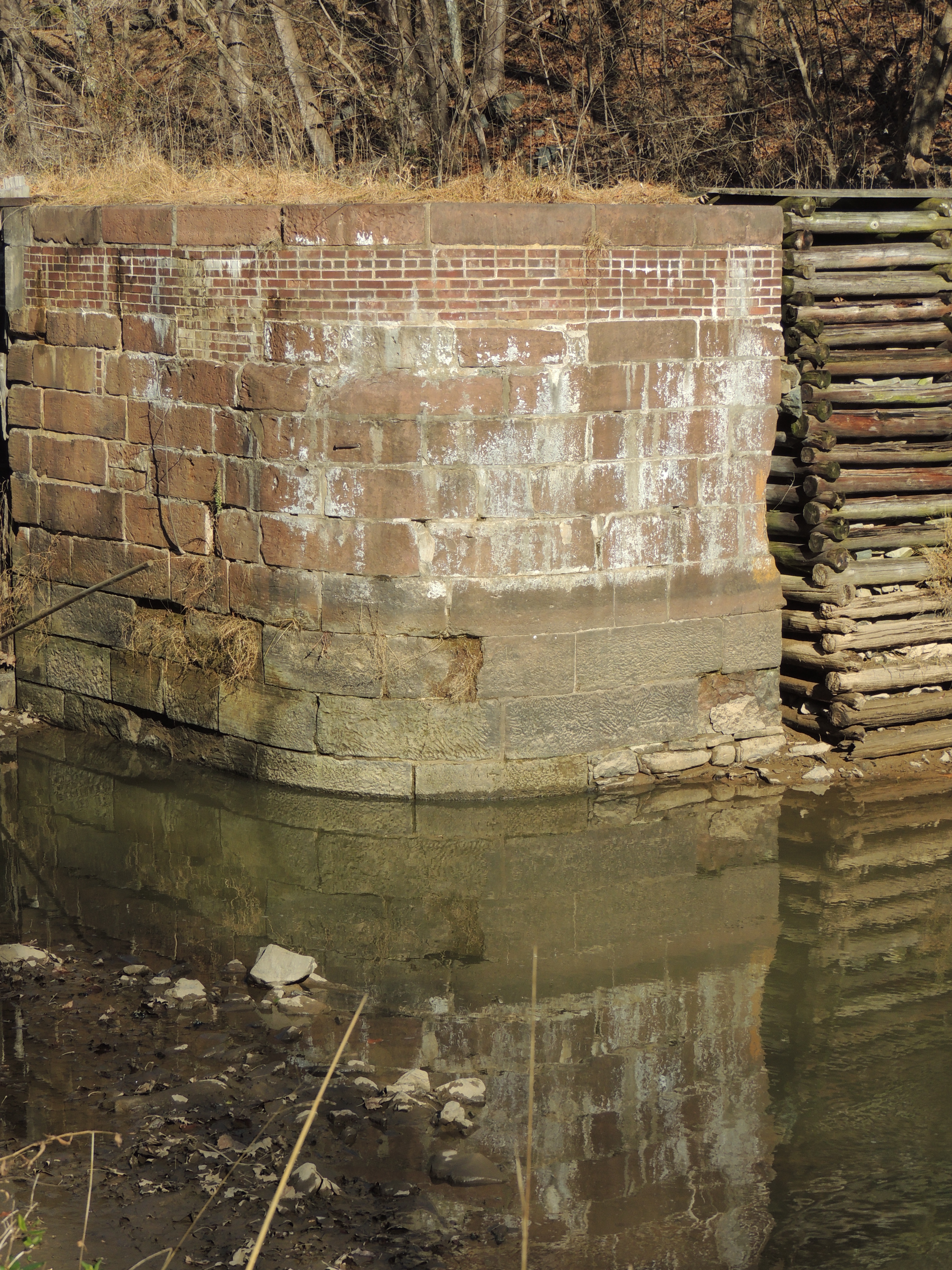 brick work at a lock on the C & O Canal